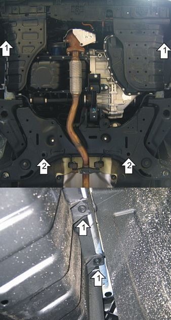 Защита стальная Мотодор для картера двигателя и КПП на KIA Picanto фото 3