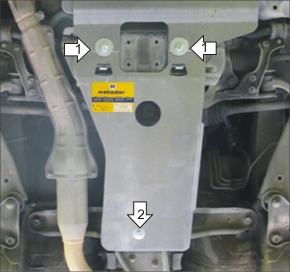 Защита алюминиевая Мотодор для КПП для Subaru Forester фото 3
