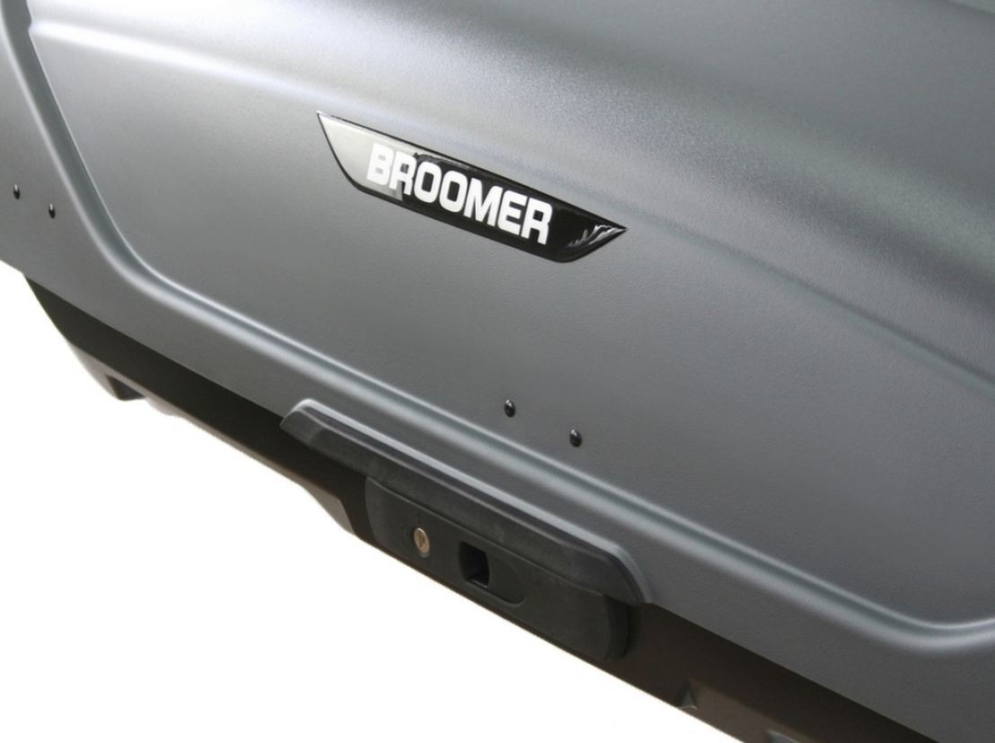 Бокс на крышу Broomer Venture L 430 быстросъем серый текстурный с усилителем фото 4