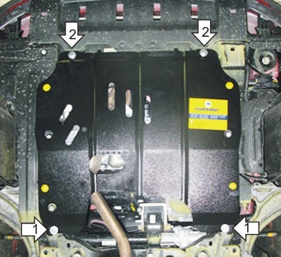 Защита стальная Мотодор для картера двигателя и КПП на Chevrolet Cruze/Orlando/Volt и Opel Astra/GTC фото 2