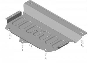 Защита стальная Мотодор для картера двигателя, КПП на Volkswagen Terramont