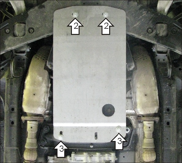Защита алюминиевая Мотодор для КПП на Infiniti QX 70 и FX 35/37/30D фото 3