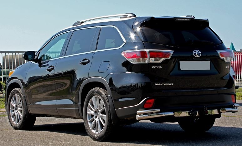 ​Рейлинги на крышу АПС серебристые для Toyota Highlander (XU50) фото 4