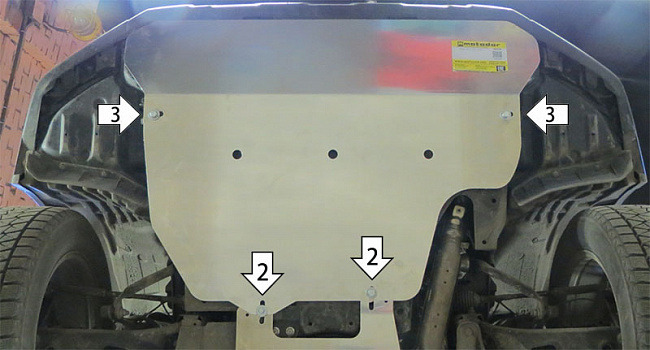 Защита алюминиевая Мотодор для картера двигателя для Subaru Forester фото 4