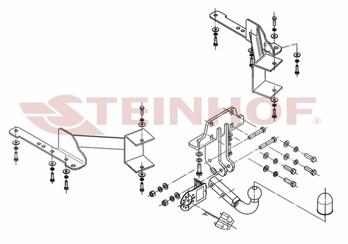 Фаркоп Steinhof для Toyota Land Cruiser Prado (J150) и Lexus GX460