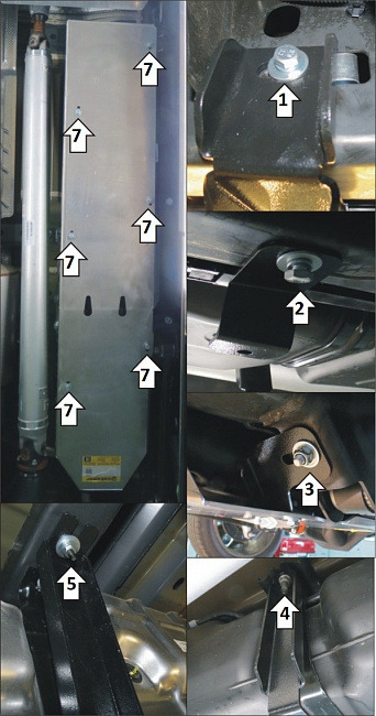 Защита алюминиевая Мотодор для топливного бака для Dodge Ram фото 4
