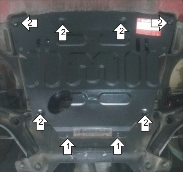 Защита стальная Мотодор для картера двигателя, КПП на Lada Vesta/Vesta Cross фото 4