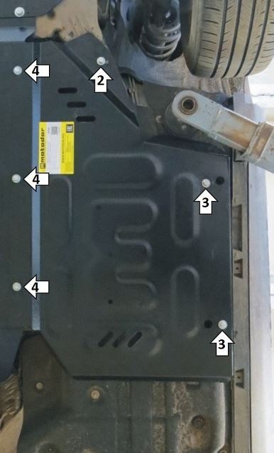 Защита стальная Мотодор для абсорбера для Ford Explorer (U625) фото 2