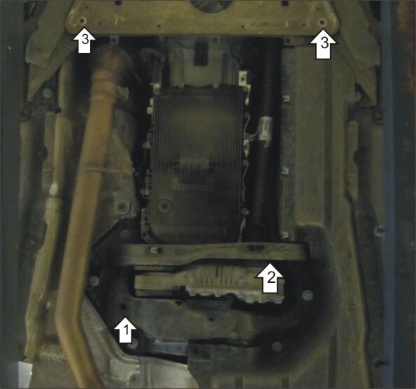 Защита алюминиевая Мотодор для КПП, РК на BMW X5 (Е70) и X6 (Е71, E72) фото 2