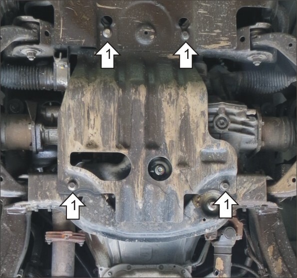 Защита стальная Мотодор для картера двигателя на Chevrolet TrailBlazer фото 3