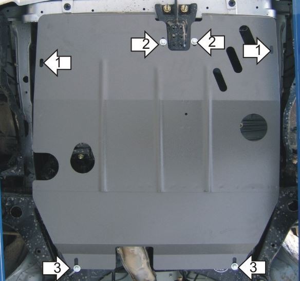 Защита стальная Мотодор для картера двигателя, КПП на Hafei Simbo фото 2