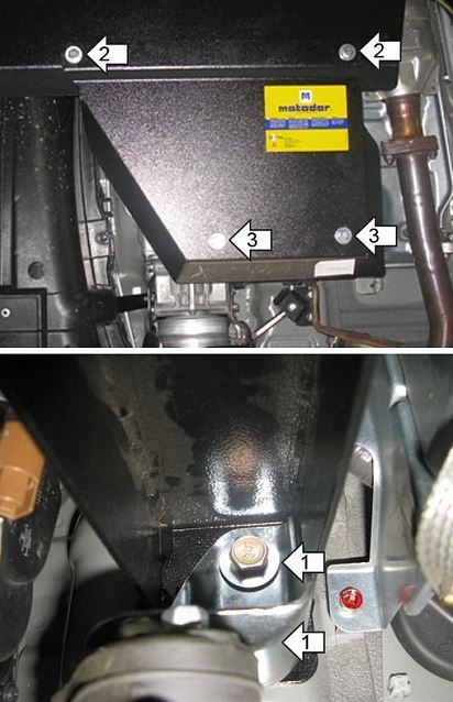 Защита стальная Мотодор для РК на Mitsubishi Pajero фото 2