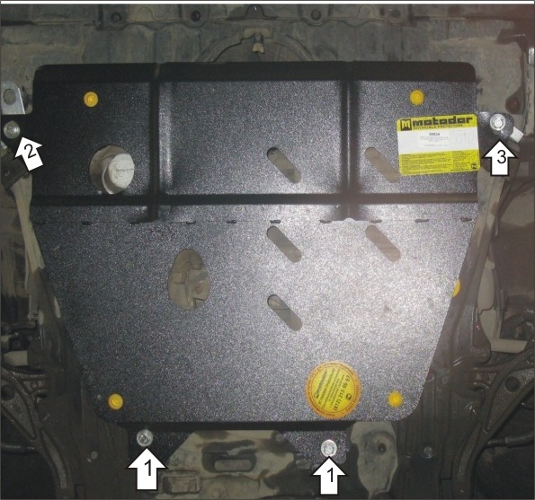 Защита стальная Мотодор для картера двигателя, КПП и масляного фильтра на Honda Stream фото 4