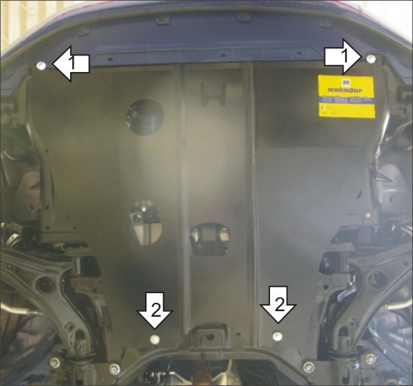 Защита стальная Мотодор для картера двигателя и КПП на Honda Jazz/Fit фото 4