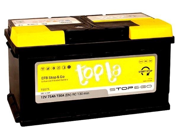 Аккумулятор Topla EFB Stop&Go TSG75