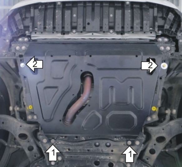 Защита АвтоСтандарт для картера двигателя, КПП для Toyota RAV4 (XA40) фото 2