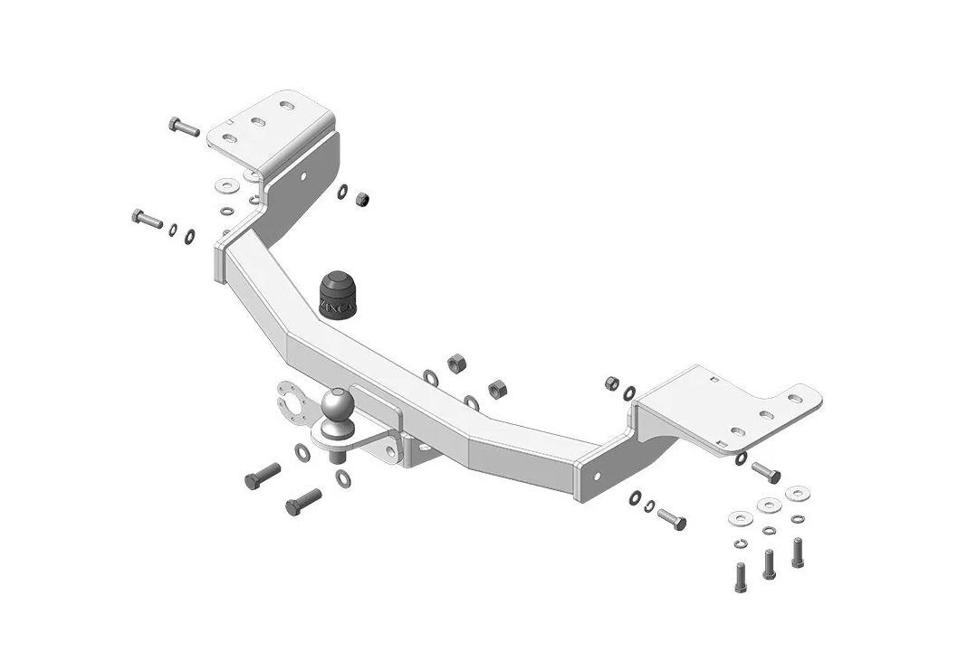 Полностью оцинкованный фаркоп ZincaR на Toyota Fortuner 2 (AN 160)​