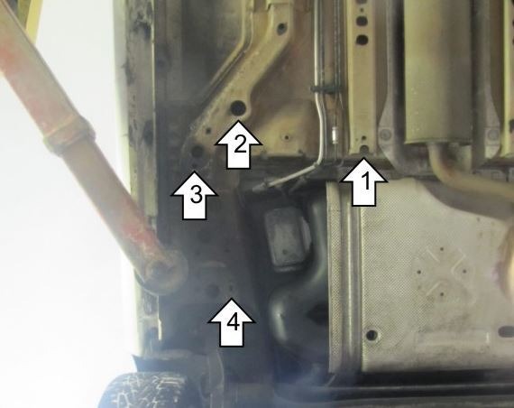 Защита стальная Мотодор для топливных трубок на Opel Astra и Chevrolet Cruze фото 3