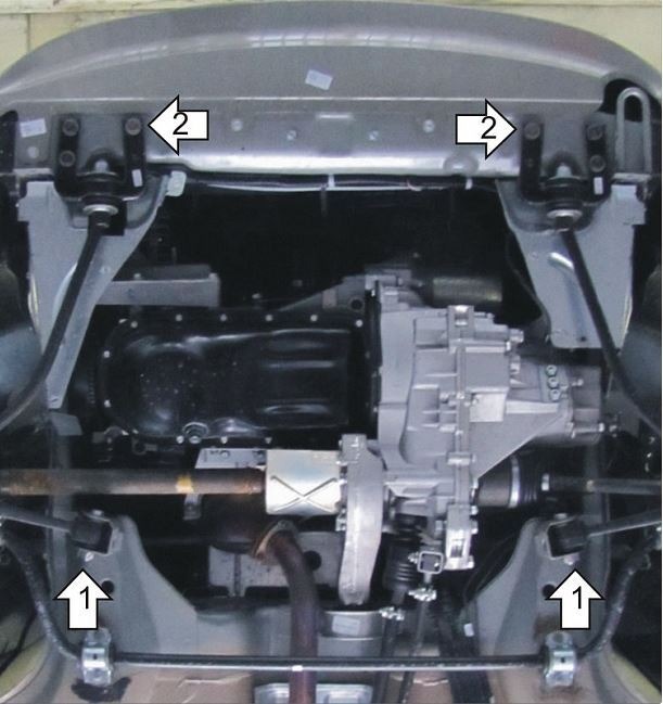 Защита АвтоСтандарт для картера двигателя, КПП на Datsun Mi-DO/ On-DO и Lada Granta (2190/2191/2192/2194) фото 4