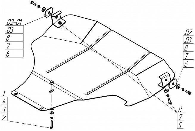 Защита стальная Мотодор для картера двигателя на Subaru Impreza фото 4