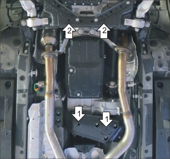 Защита стальная Мотодор для КПП, РК на Lexus GS 350 фото 3
