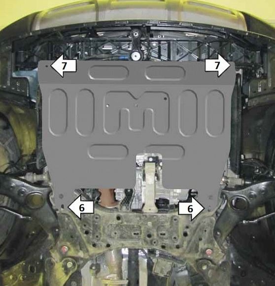 Защита АвтоСтандарт для картера двигателя, КПП для Hyundai Santa Fé III (DM)/ Premium фото 2