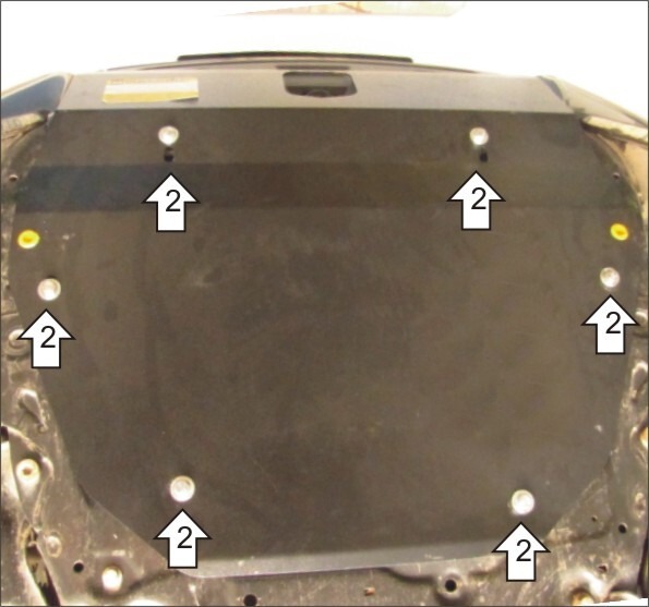 Защита стальная Мотодор для картера двигателя, КПП на Land Rover Freelander II фото 4