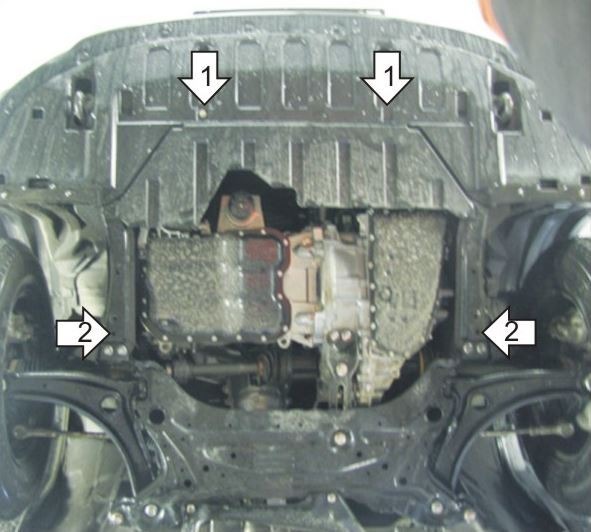 Защита АвтоСтандарт для картера двигателя, КПП для Mitsubishi Outlander (GF0W)​/ (GN0W) фото 3