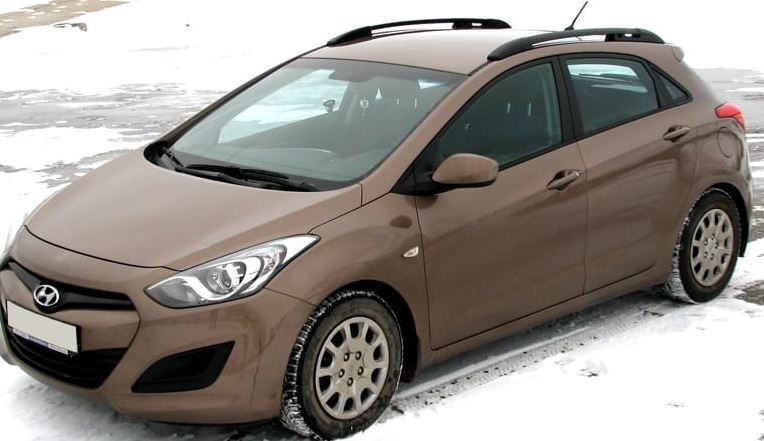 Рейлинги на крышу АПС серебристые для Hyundai i30 (GD) фото 3