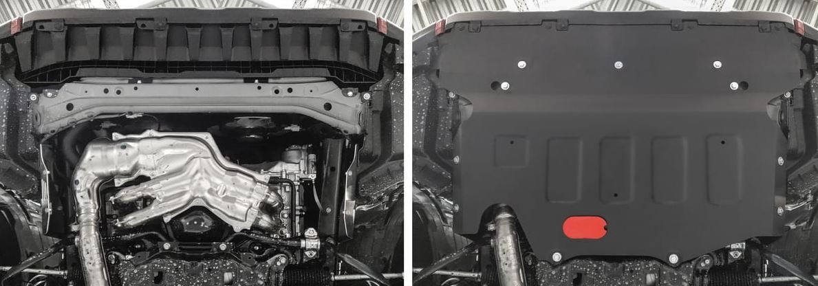Увеличенная защита стальная АвтоБроня для картера на Subaru Forester (SK/S14) фото 2