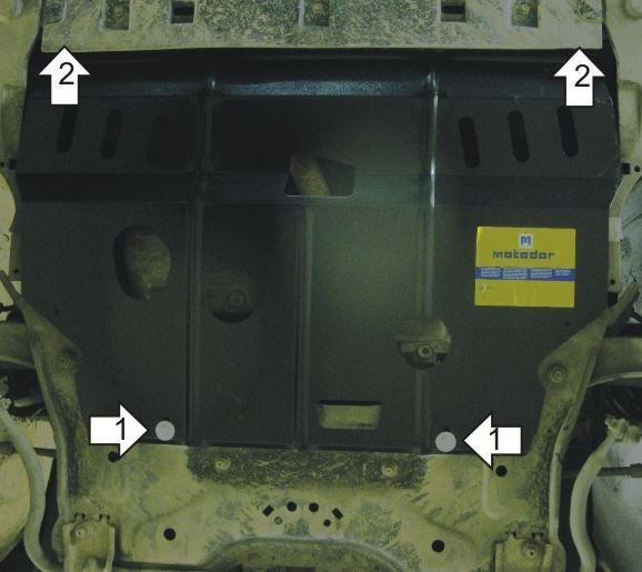 Защита стальная Мотодор для картера двигателя, КПП на Peugeot Partner Tepee фото 2