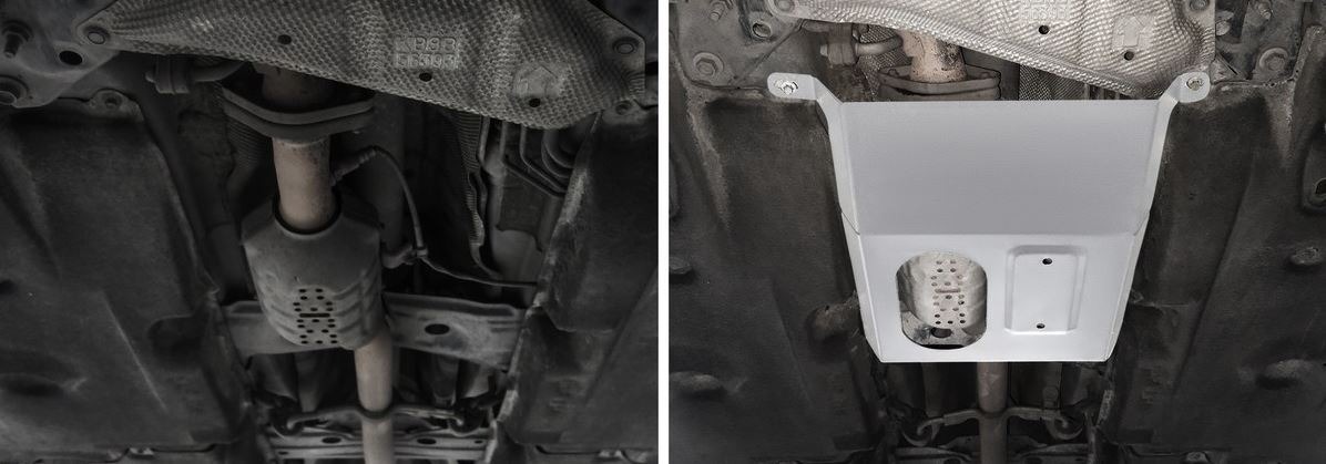Защита алюминиевая Rival для кислородного датчика на Mazda CX-5 (KF) фото 2