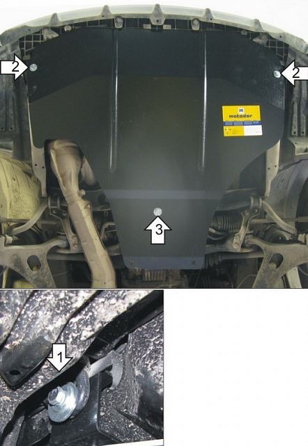 Защита стальная Мотодор для картера двигателя на Subaru Impreza фото 2