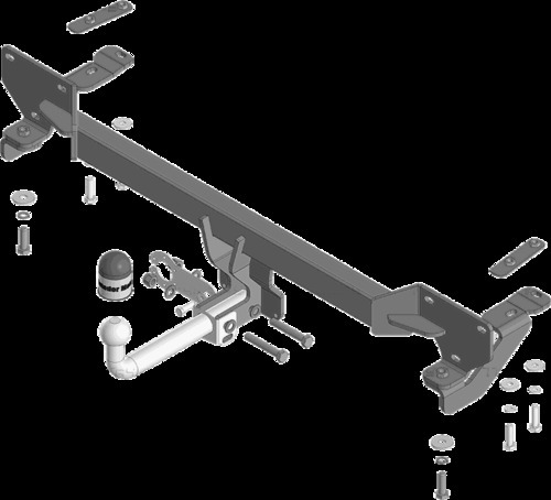 Фаркоп Motodor с оцинкованным шаром на GAC GS4 (1 поколение)