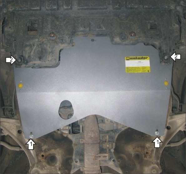 Защита алюминиевая Мотодор для картера двигателя, КПП на Nissan Teana фото 4