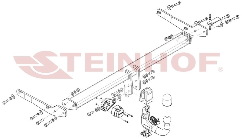 Быстросъемный фаркоп Steinhof на Volkswagen Tiguan (MK2)​ 