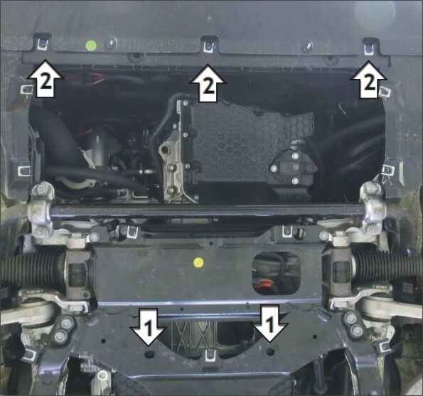 Защита стальная Мотодор для картера двигателя на Audi Q5 фото 3