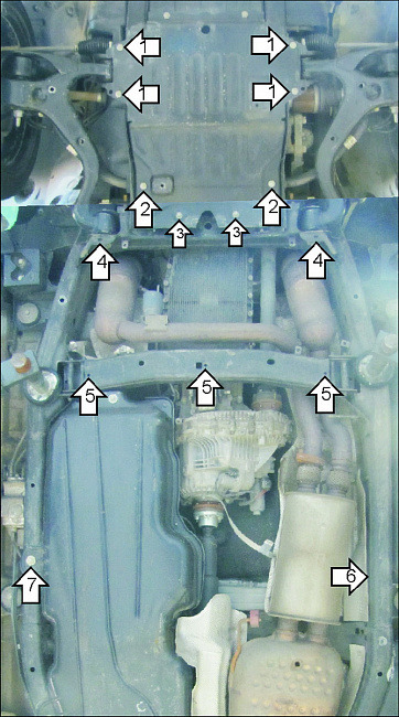 Защита алюминиевая Мотодор для картера двигателя, КПП, РК на Land Rover Range Rover Sport фото 4