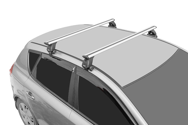 Багажник на обычную крышу Lux БК3 крыловидные серебристые дуги фото 3