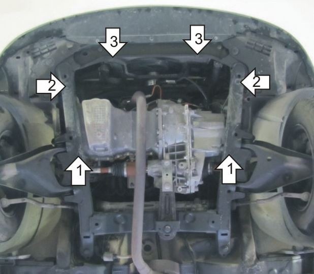 Защита АвтоСтандарт для картера двигателя, КПП для Lada Largus (R90) и X-Ray (21129)/ X-Ray Cross (GAB 21129) и Nissan Almera (G15) и Renault Logan (LS)/ Logan II (L8) и Renault Sandero (BS)/ (5S) и Sandero Stepway (BS)/ (5S) фото 3