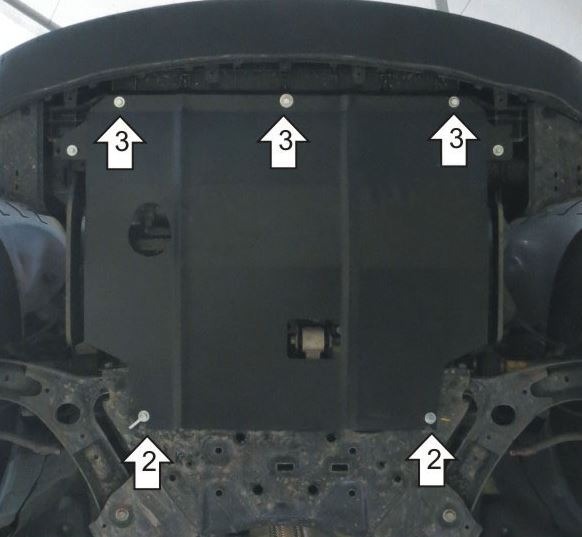 Защита АвтоСтандарт для картера двигателя, КПП для KIA Soul (PS)  фото 2