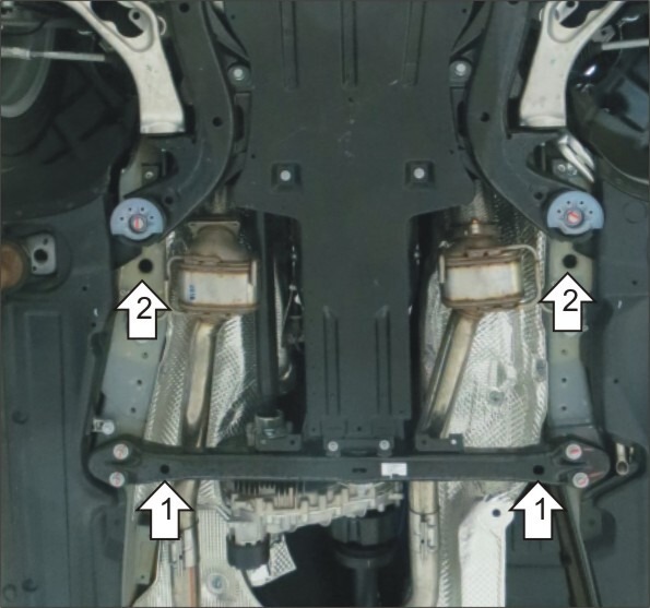 Защита алюминиевая Мотодор для КПП и РК на Volkswagen Touareg фото 3