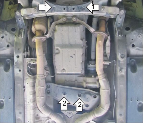 Защита алюминиевая Мотодор для КПП на Lexus GS 350 фото 2