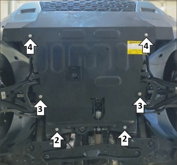 Защита стальная Мотодор для картера двигателя и КПП, переднего бампера на Renault Duster фото 4