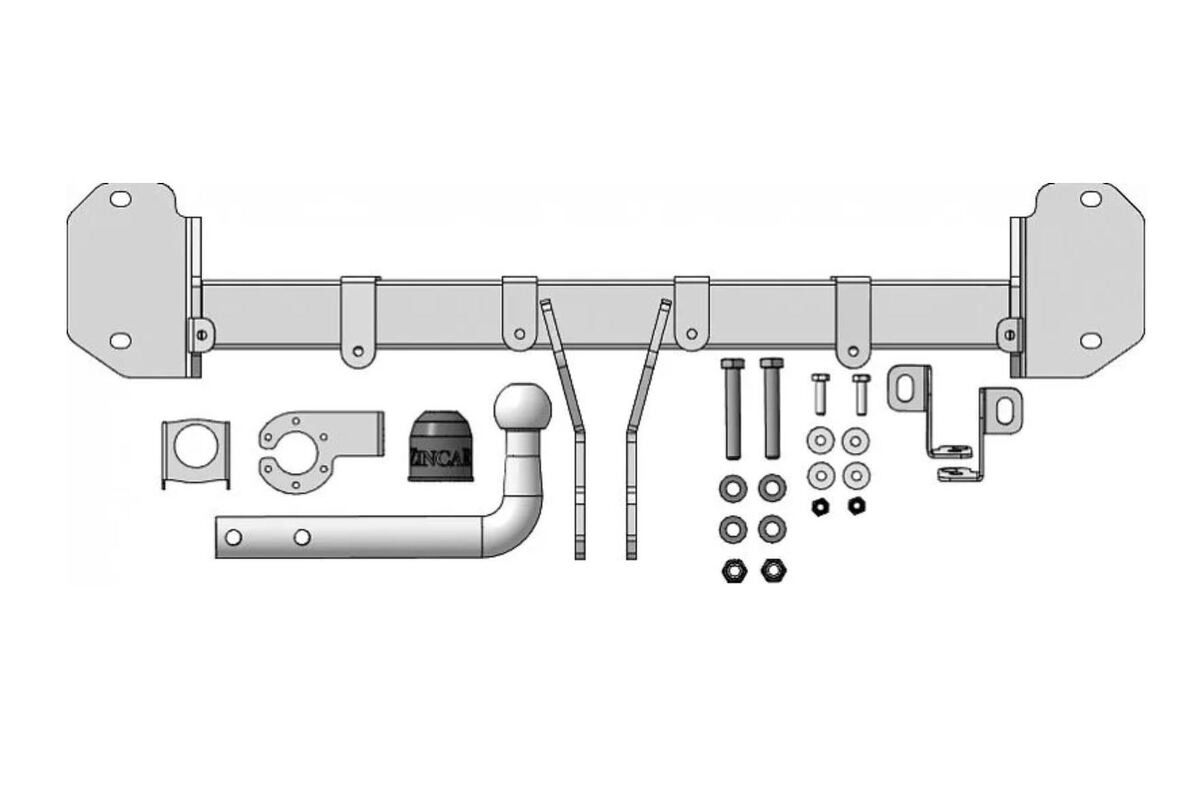 Полностью оцинкованный фаркоп ZincaR на BMW X3 (G01) и X4 (G02) фото 2