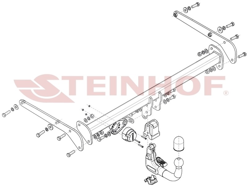 Быстросъемный фаркоп Steinhof на Toyota Corolla Cross (1 поколение)