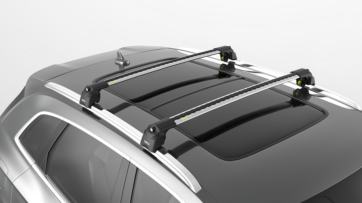 Багажник в штатные места Turtle Air 3 Silver для Audi Q7 фото 2