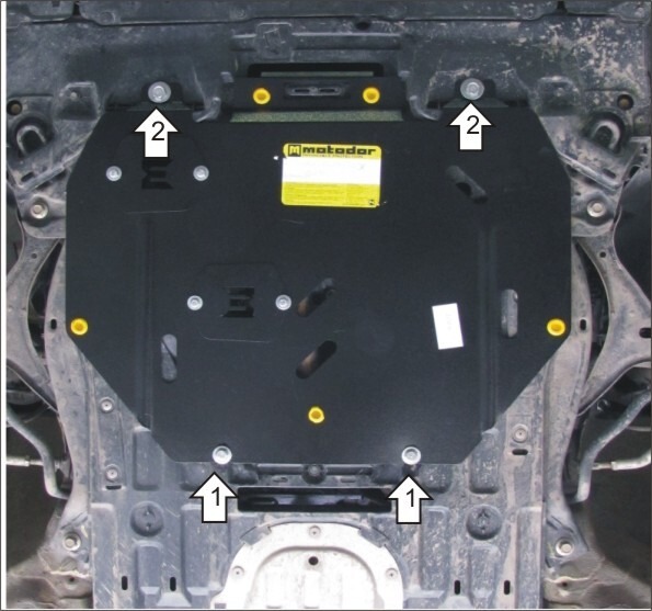 Защита стальная Мотодор для картера двигателя, КПП и Масляного фильтра на Honda Civic фото 5