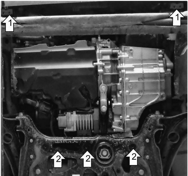 Защита АвтоСтандарт для картера двигателя, КПП на Skoda Karoq (NU7)/Kodiaq (NS7) и Volkswagen Tiguan (MK2) и Taos фото 3