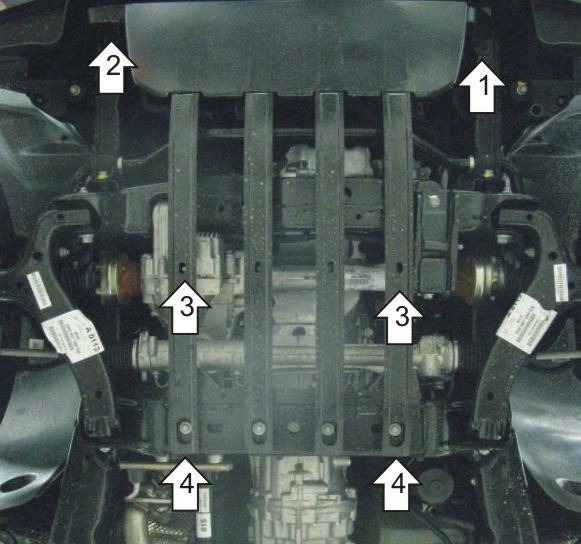 Защита стальная Мотодор для картера двигателя, радиатора на Volkswagen Amarok фото 3